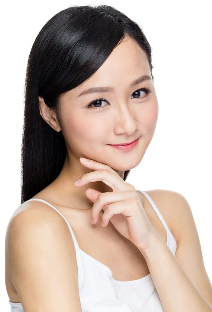 Young Asian woman with beautiful face and clear skin